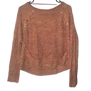 Hem and Thread Brownish Orange Knit Sweater Oversized Size Small/Medium